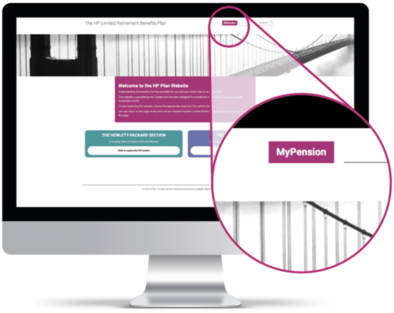 Where to find MyPension button on the website